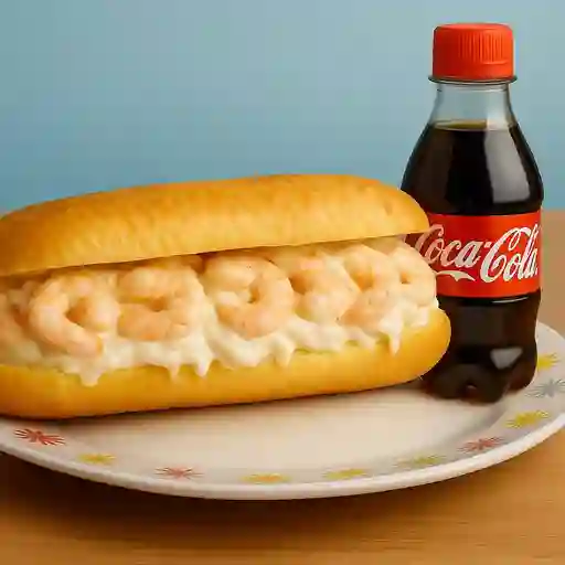 Combo sándwich de camarón cremoso+bebida