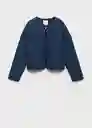 Chaqueta Cazadora Bessie Tejano Oscuro Talla L Mujer Mango