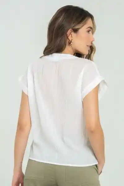 Blusa Soft Color Blanco Crudo Talla M Ragged