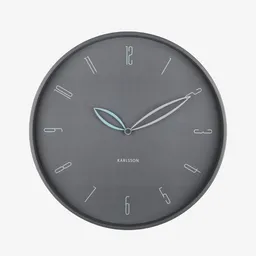 Present Time Reloj de Pared Mecanismo Silencioso Petalos Gris