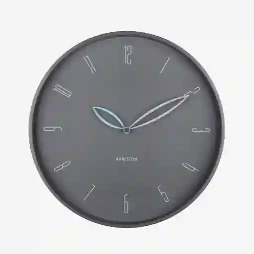 Present Time Reloj de Pared Mecanismo Silencioso Petalos Gris