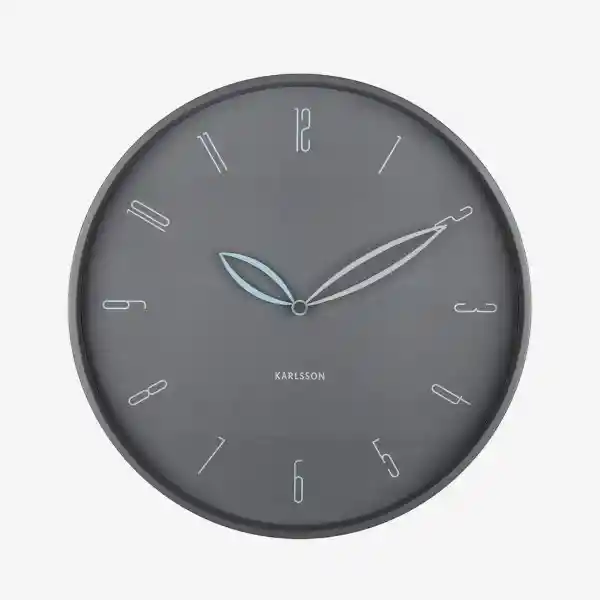 Present Time Reloj de Pared Mecanismo Silencioso Petalos Gris