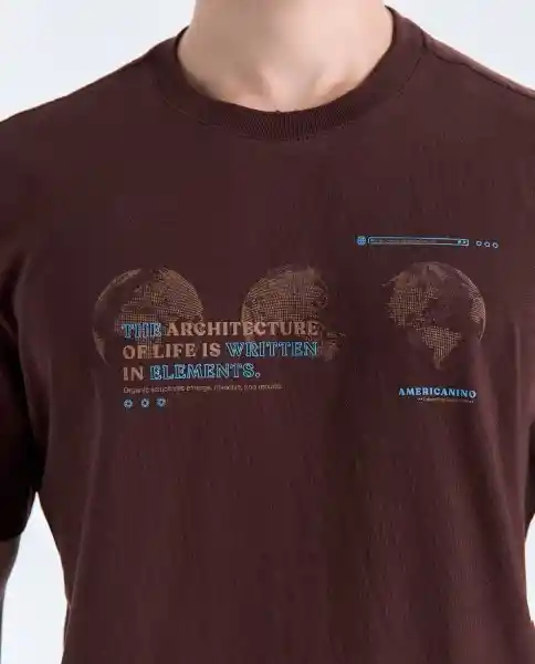 Camiseta Hombre Café Talla S 849G001_CAF191420 Americanino
