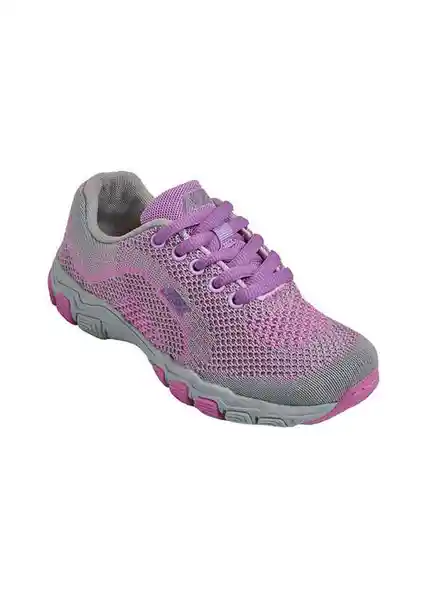 Aeroflex Tenis Deportivos Niña Color Gris / Lila Talla 23/24