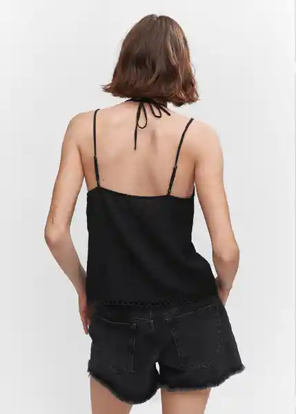 Top Trimy Negro Talla S Mujer Mango