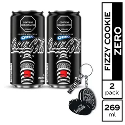 Combo Coca-Cola Zero Sabor Oreo 269 mL x 2 Und + Gratis Llavero