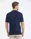 Camiseta Polo Neru Neck Azul Dark Ultraoscuro Talla S Chevignon