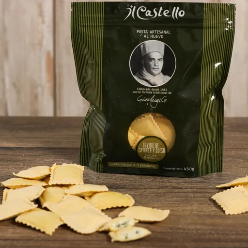 Il Castello Pasta Artesanal al Huevo Ravioli Espinaca y Queso