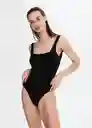 Traje del Bañador Sabana Negro Talla S Mujer Mango