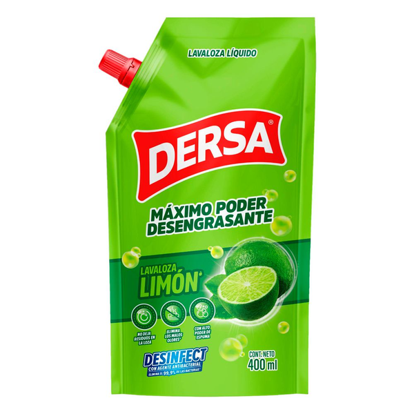 Dersa Lavaloza Líquido Limón Desinfectante 400 ml