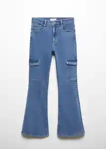 Jean Cargo Del Tejano Medio Talla 20 Teen Niñas Mango