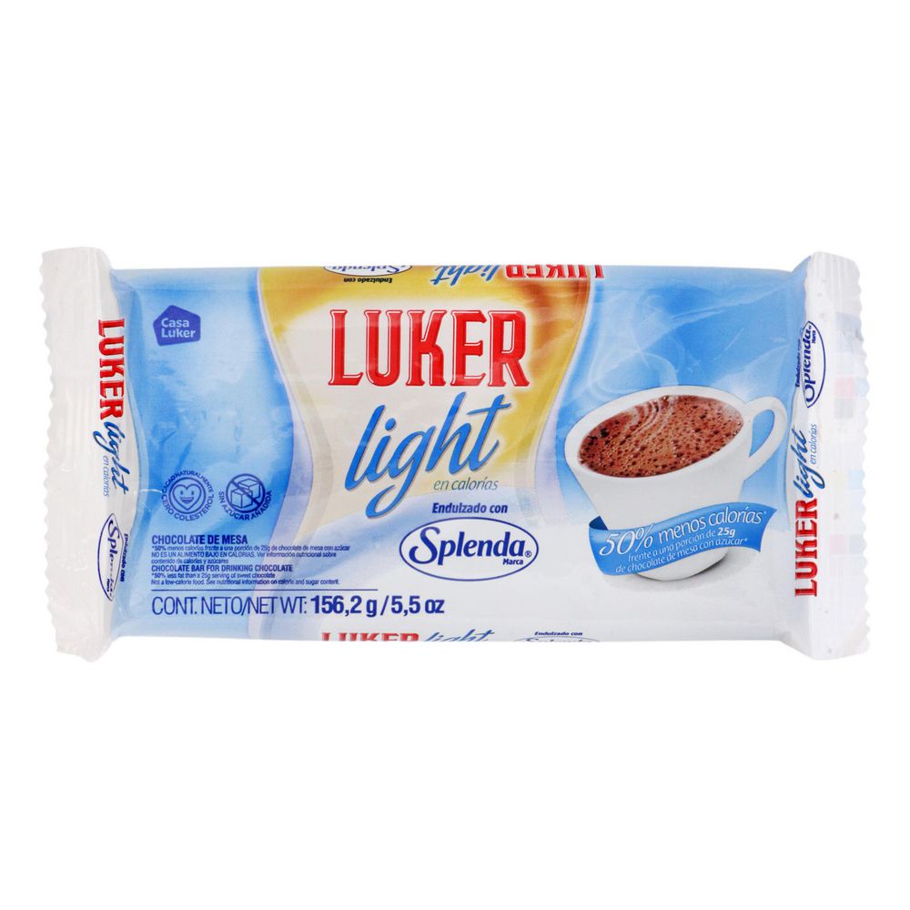 Luker Chocolate de Mesa Light Endulzado con Splenda 156.2 g
