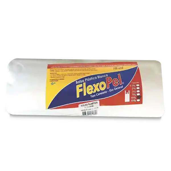 Flexopel Bolsa Plastica Blanca 10 Kg