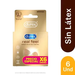 Condones Durex Real Feel Caja 6 Unidades