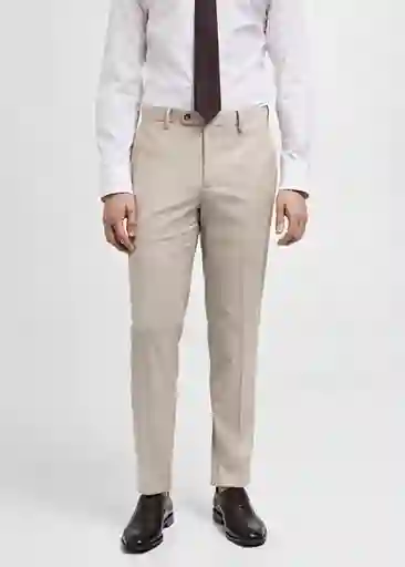 Pantalón Milan Beige Talla 36 Hombre Mango