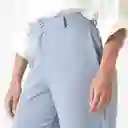 Pantalón Tiro Alto Bota Recta Azul Talla 10 - 719407