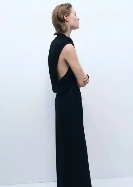Vestido Enya Negro Talla M Mujer Mango
