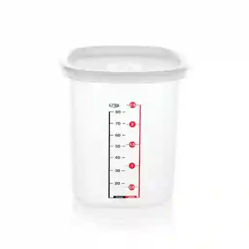 Estra Recipiente Cuadrado Linea Blanca 3 L