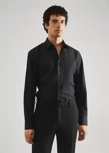 Camisa Emérito Negro Talla XL 47071320_99 Hombre Mango