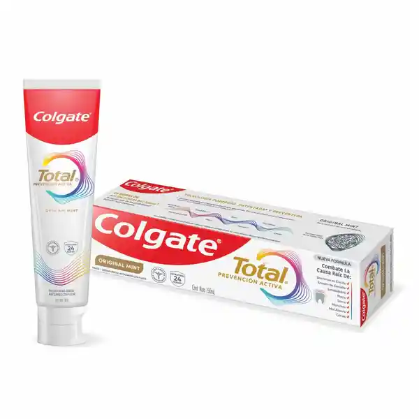 Crema Dental Colgate Total Original Mint Prevención Activa 150 mL