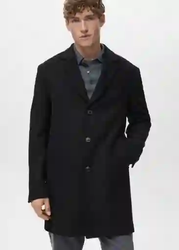 Abrigo Hake Negro Talla M Hombre Mango