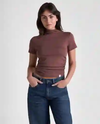 Camiseta Mujer Café Talla S 609G006_CAF191430 Americanino