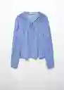 Blusa Pomelo Azul Talla S Mujer Mango