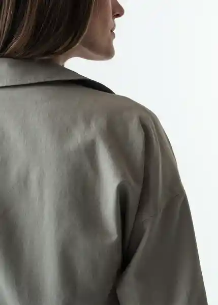 Camisa Eiza Mujer Gris Elefante Medio Talla S 513G364 Naf Naf