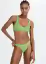 Top Bikini Solene Verde Pastel Talla S Mujer Mango