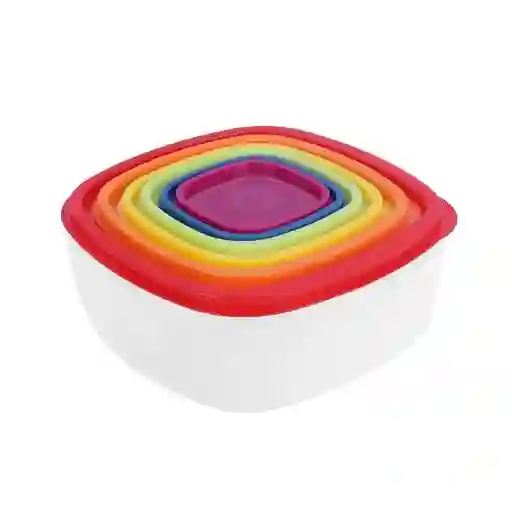 Set Recipiente de Alimentos Serie Rainbow Miniso