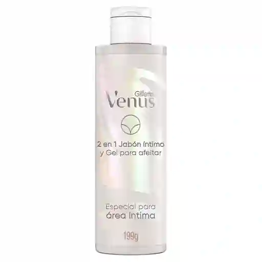 GILLETTE Venus para Área Íntima Jabón Íntimo Femenino y Gel de Afeitar 2 en 1 de 190mL para Depilar con Cuchilla Depilación Zona Íntima para Mujer