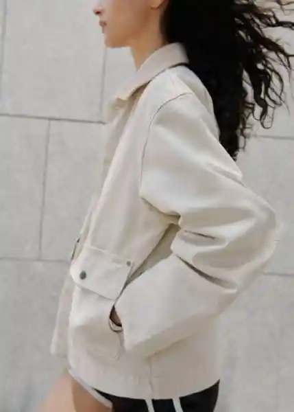Chaqueta Cazadora Newrio Crudo Talla M Mujer Mango
