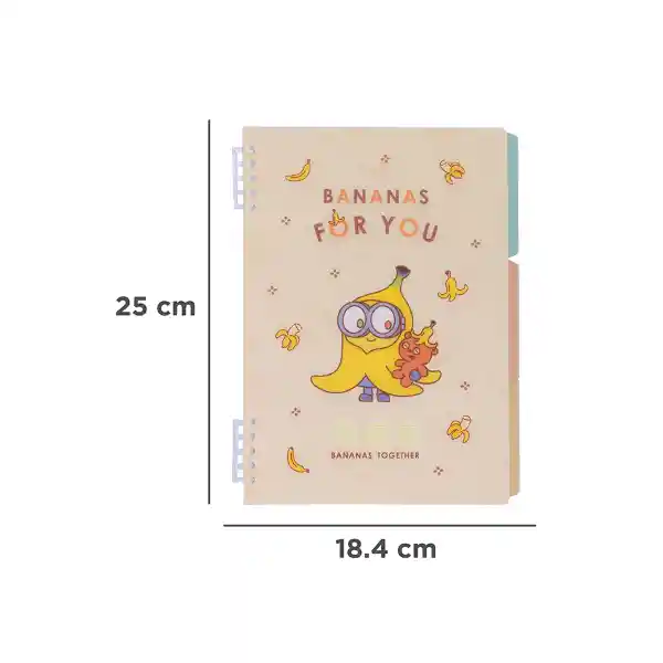 Cuaderno Con Aro B5 50 Hojas Amarillo Minions Miniso