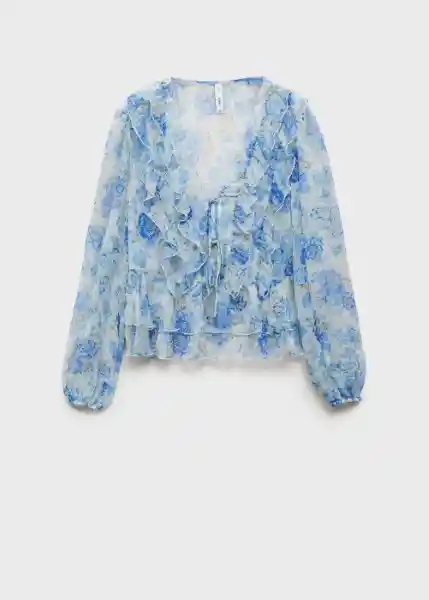 Blusa Ronaldi Celeste Talla M Mujer Mango