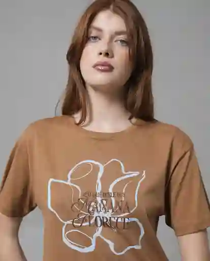 Camiseta Mujer Café Talla M 209G123_CAF171044 Rifle