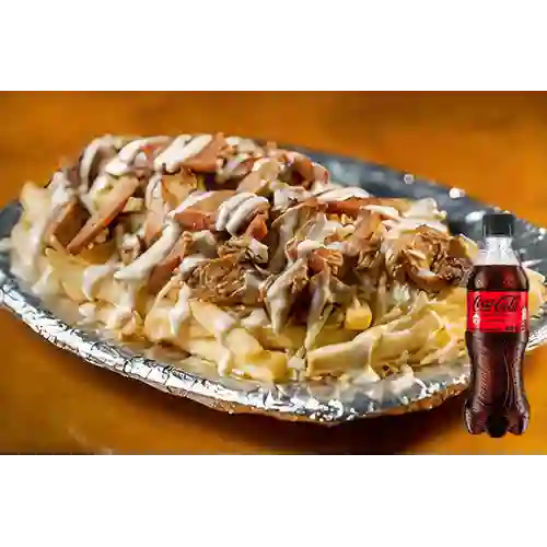 Salchipapa Don Granado de Pollo +Cocacola S/az 400ml