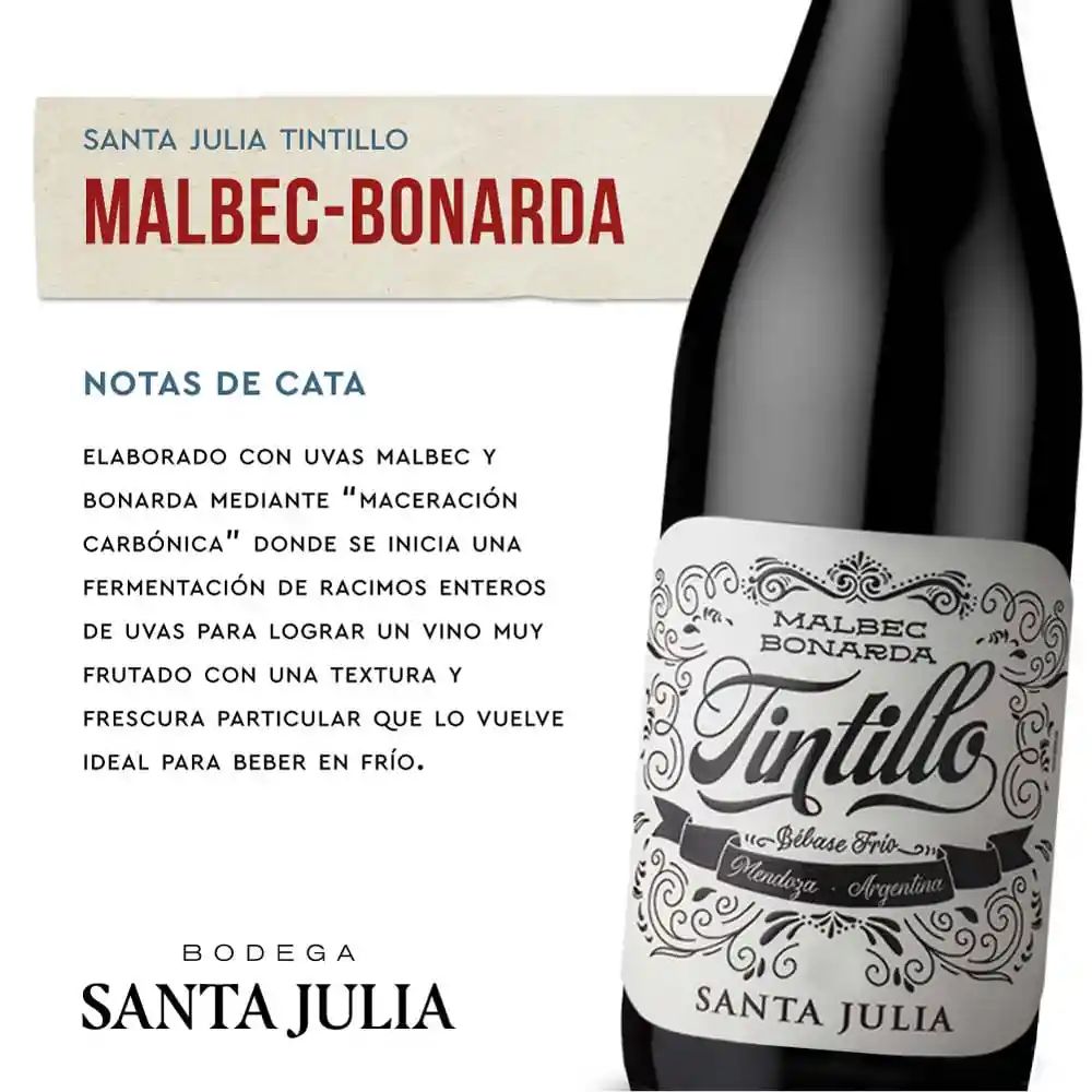 Santa Julia Vino Tinto Tintillo Malbec Bonarda