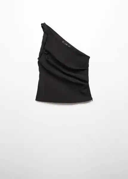 Top Twisted Negro Talla XS Mujer Mango