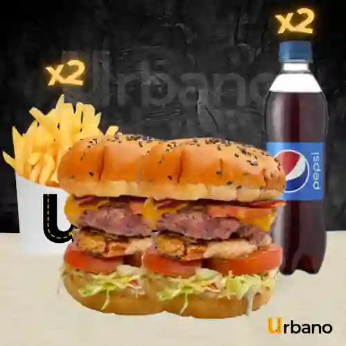 Combo 2X1 Burger Doble Mixta