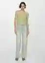 Top Sito Verde Talla M Mujer Mango