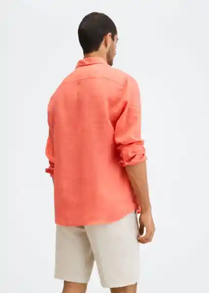 Camisa Calcuta Salmon Talla S Hombre Mango