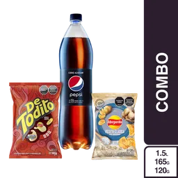 Combo de Todito Bbq +Papas Margarita + Gaseosa Pepsi Cero 1.5L