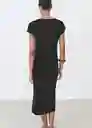 Vestido Carrot Negro Talla L Mujer Mango