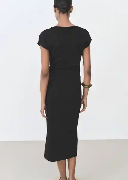 Vestido Carrot Negro Talla L Mujer Mango