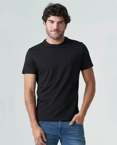 Camiseta Negro Talla L Hombre Americanino 840c000