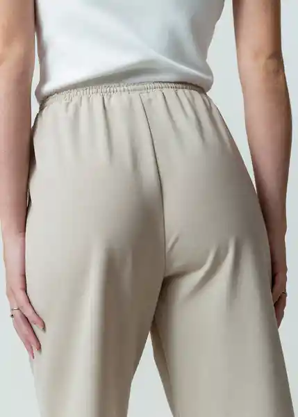 Pantalón Moly Mujer Crudo Pluma Medio Talla L 532G345 Naf Naf