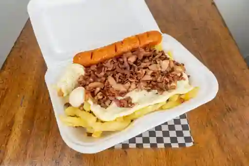 Choripapa de Queso y Tocineta