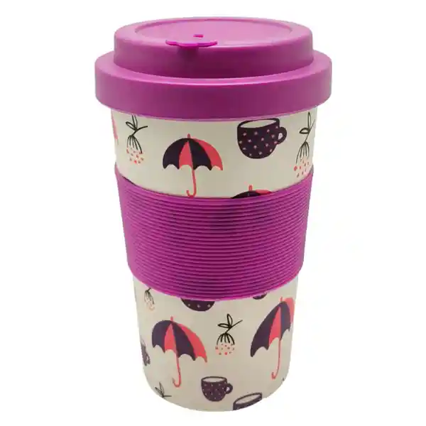 Eco Bamboo Kitchenware Mug Sombrillas 400 mL