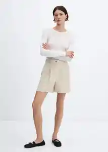 Short Ali-W Crudo Talla M Mujer Mango