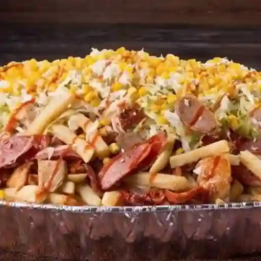 Salchipapa Súper Especial Salteada al wok Para 4